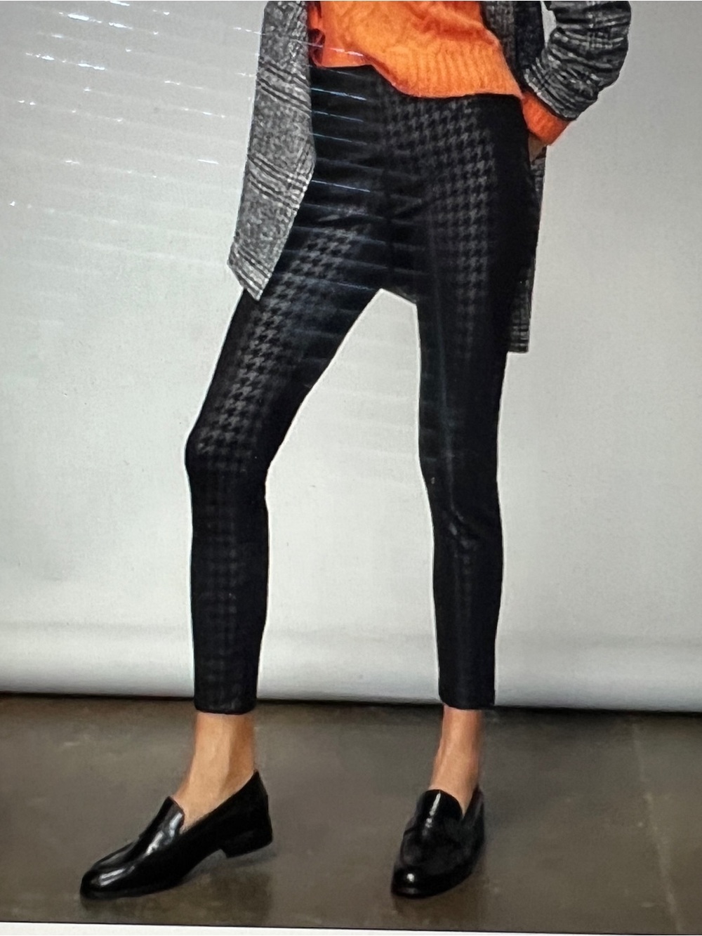 NWT Sanctuary x Anthropologie Black Houndstooth Ponte Ankle leggings Size SP